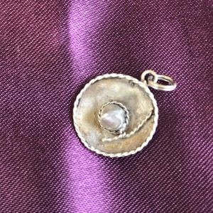 Unique Vintage Sterling Silver Sombrero Charm